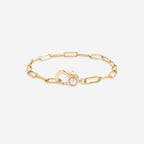 Paperclip Bracelet with Pearl Accent