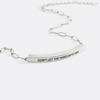Don't Let The Hard Days Win Inspire Paperclip Bracelet