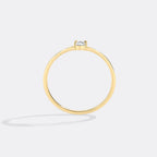 Dainty Baguette Birthstone Stacking Ring
