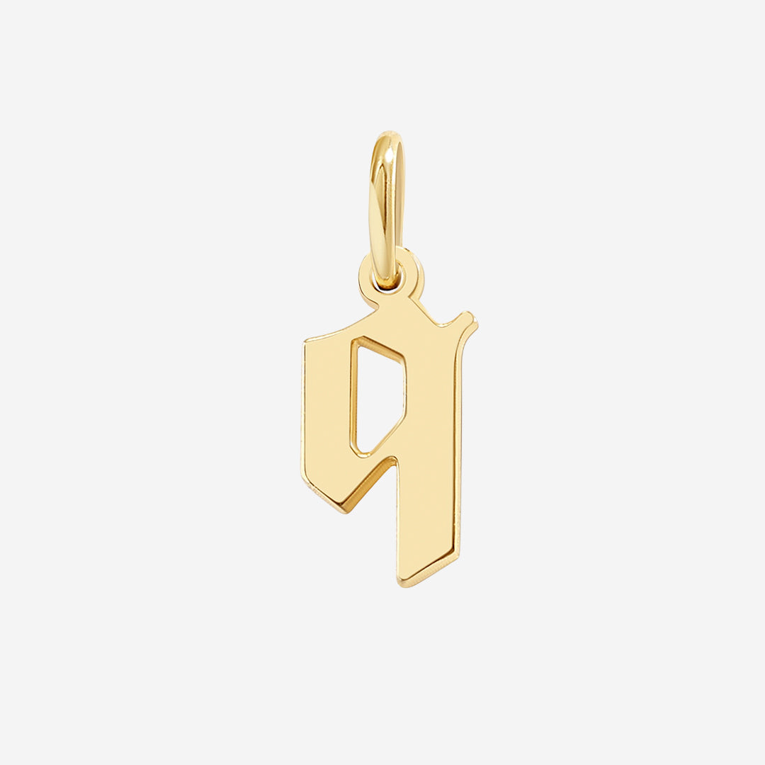 Old English Letter Charm
