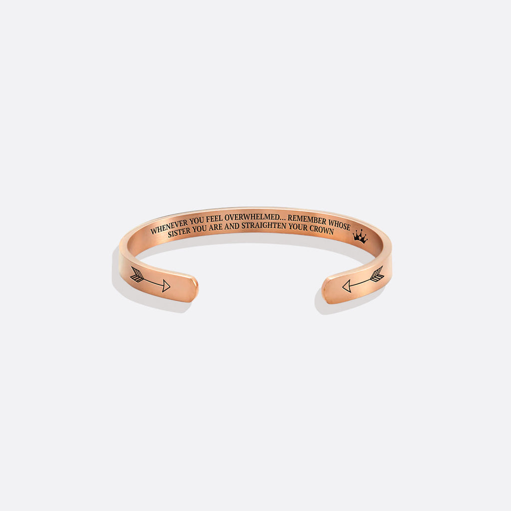 Remember Who You Are and Straighten Your Crown Cuff Bracelet