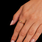 Diamond Dainty Baguette Stacking Ring