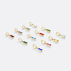 Dainty Baguette Birthstone Charm