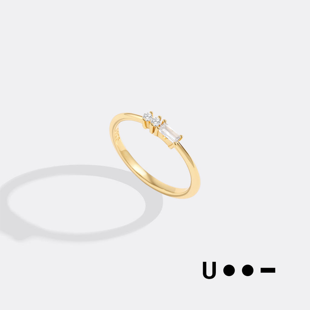 Dainty Personalized Morse Code Ring