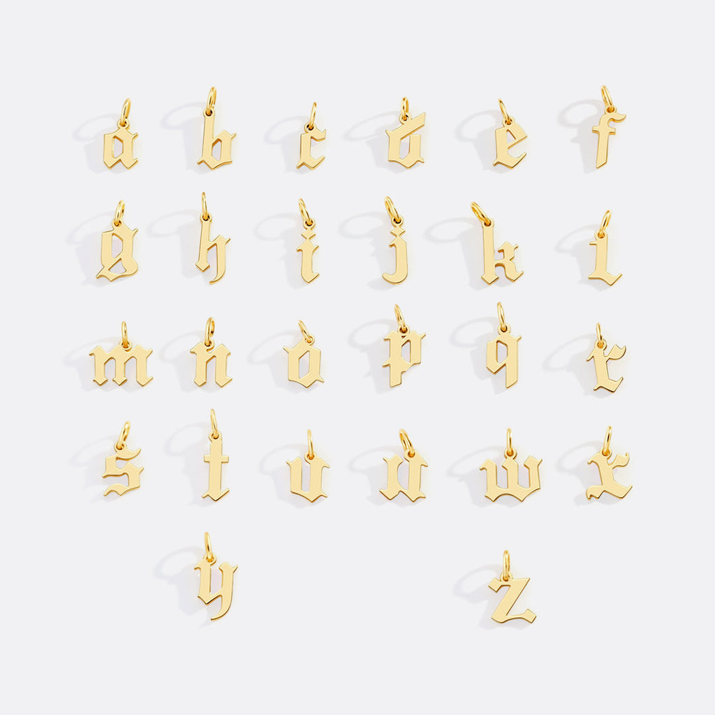Old English Letter Charm