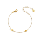 Dainty Initial and Birthstone Bracelet