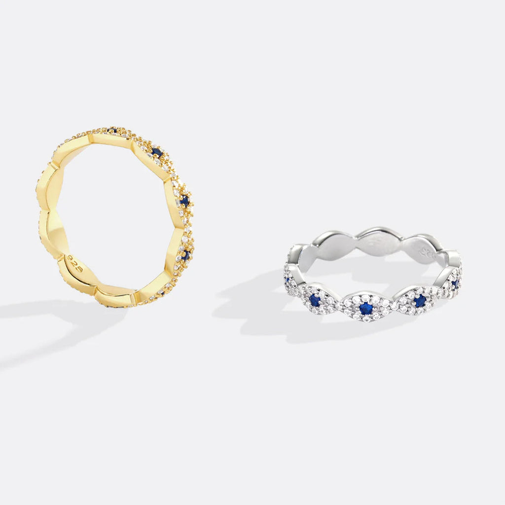Pave Evil Eye Ring