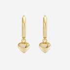 Dainty Heart Hoop Earrings