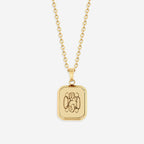 Monogram Portrait Pendant Necklace