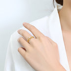 Crescent Moon Diamond Ring