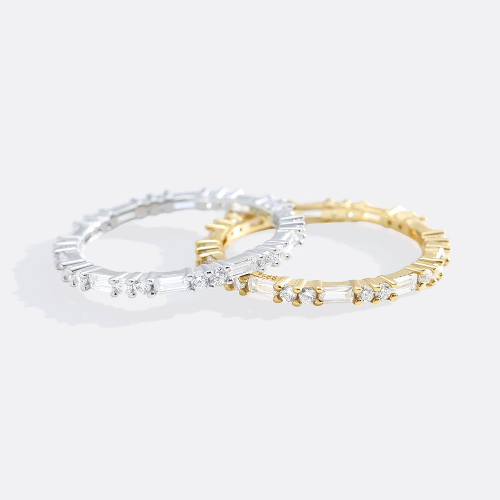 Baguette Gemstone Stacking Ring