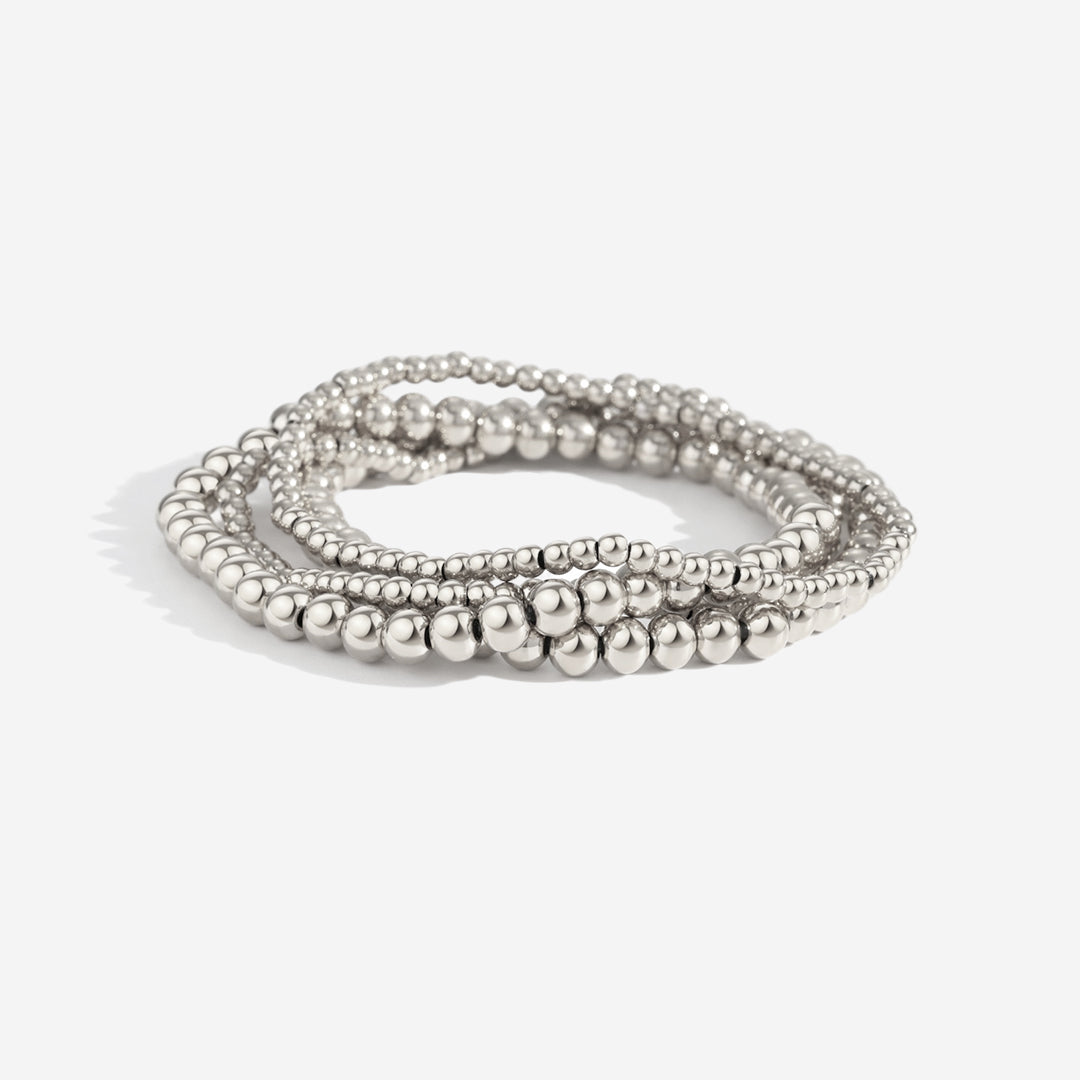 3mm & 5mm Beaded Bracelet Stacking Set