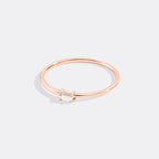 Dainty Baguette Birthstone Stacking Ring