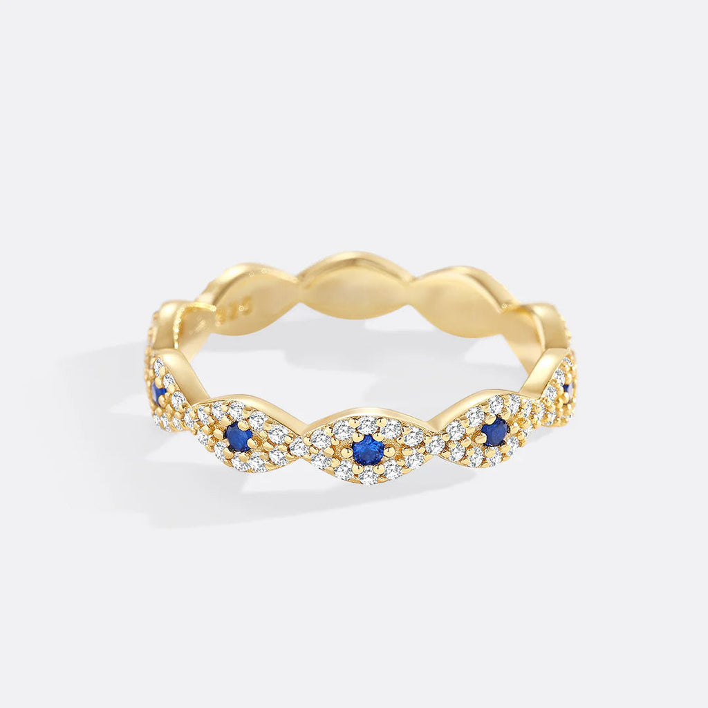 Pave Evil Eye Ring