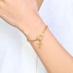 Twisted Cable Cross Charm