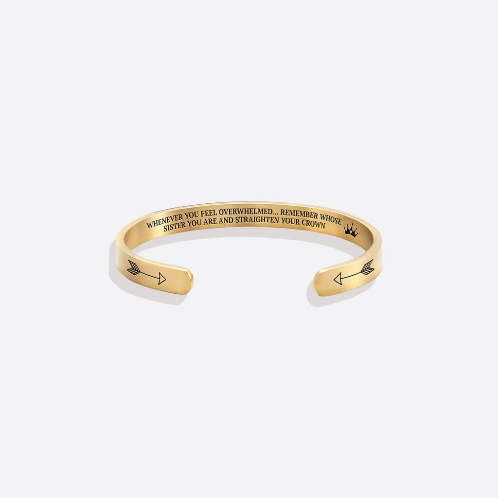 Remember Who You Are and Straighten Your Crown Cuff Bracelet