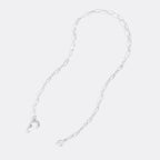 Pave Mint Paperclip Necklace