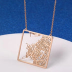 Custom Map Pendant Necklace