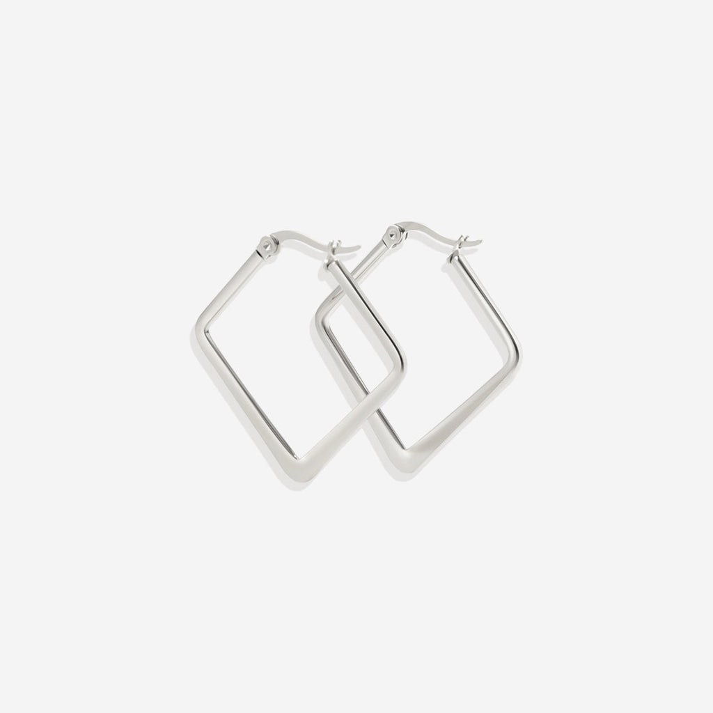 Geometric Girl Boss Hoop Earrings
