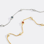 September Birthstone Station Bracelet