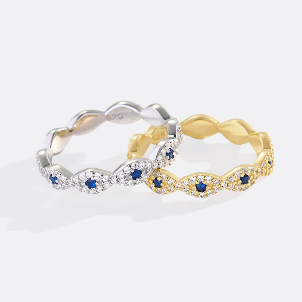 Pave Evil Eye Ring