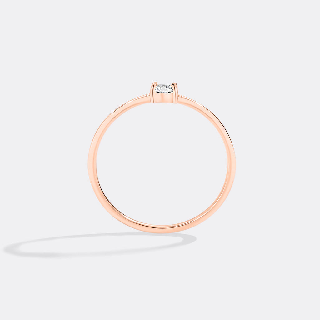 Dainty Baguette Birthstone Stacking Ring