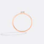 Dainty Baguette Birthstone Stacking Ring