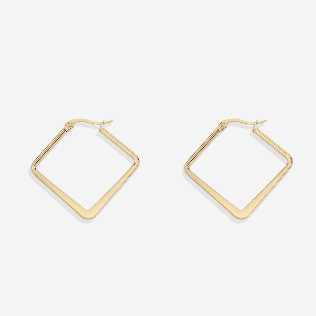 Geometric Girl Boss Hoop Earrings