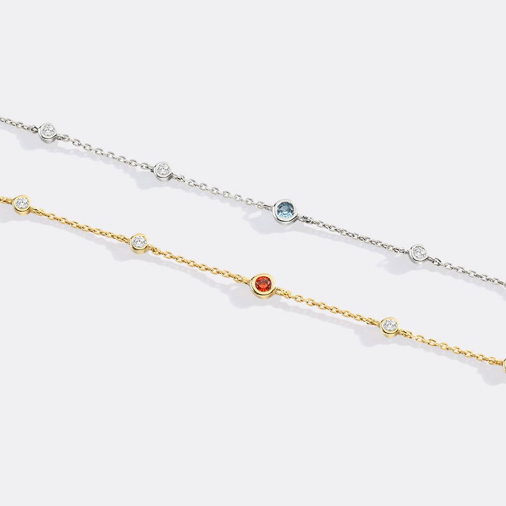 September Birthstone Station Bracelet
