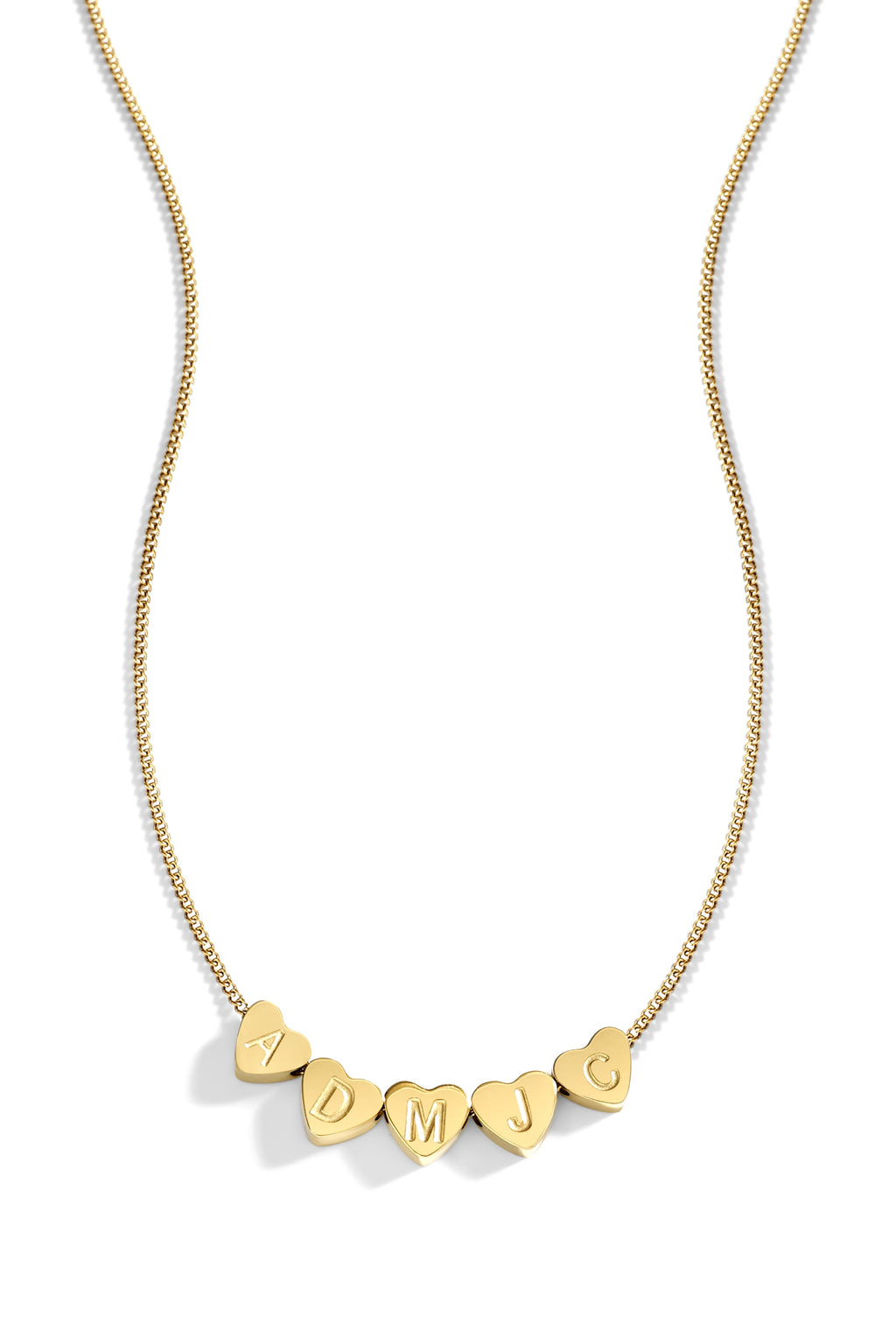 Dainty Heart Stacking Initial Necklace
