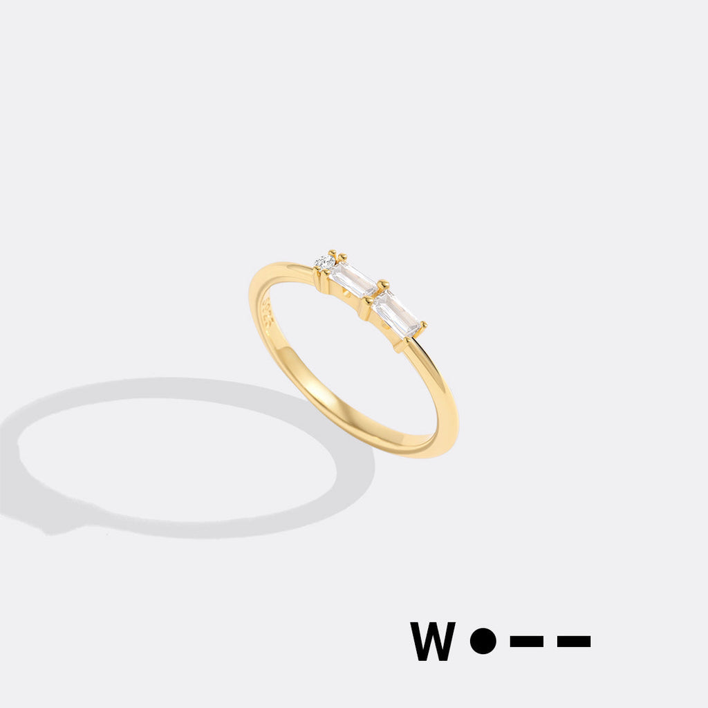 Dainty Personalized Morse Code Ring