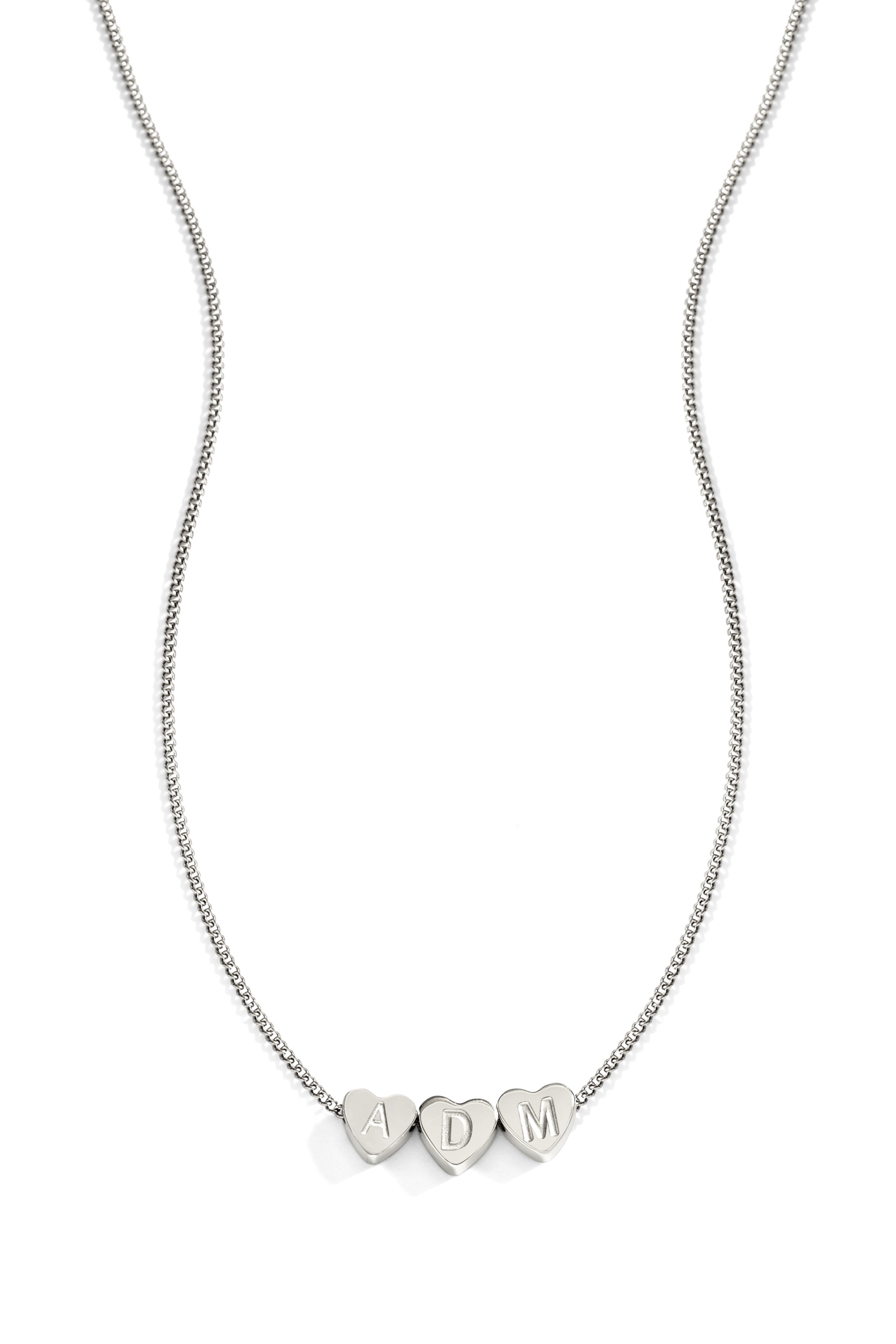 Dainty Heart Stacking Initial Necklace