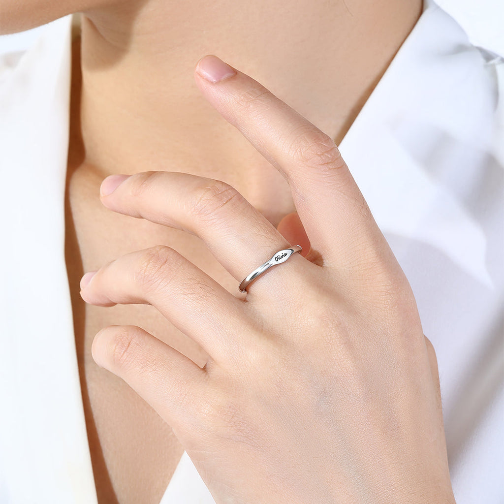 Skinny Name Ring