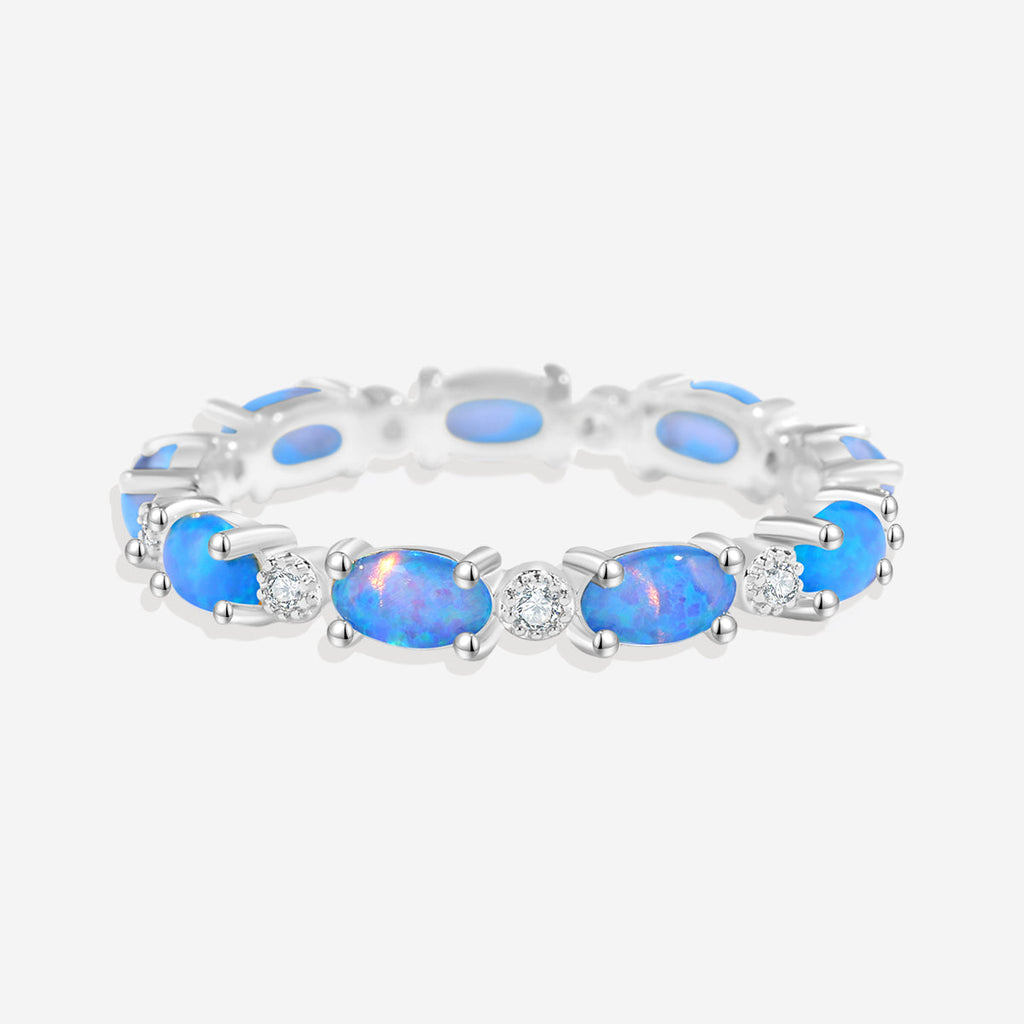 Eternity Fire Opal Ring