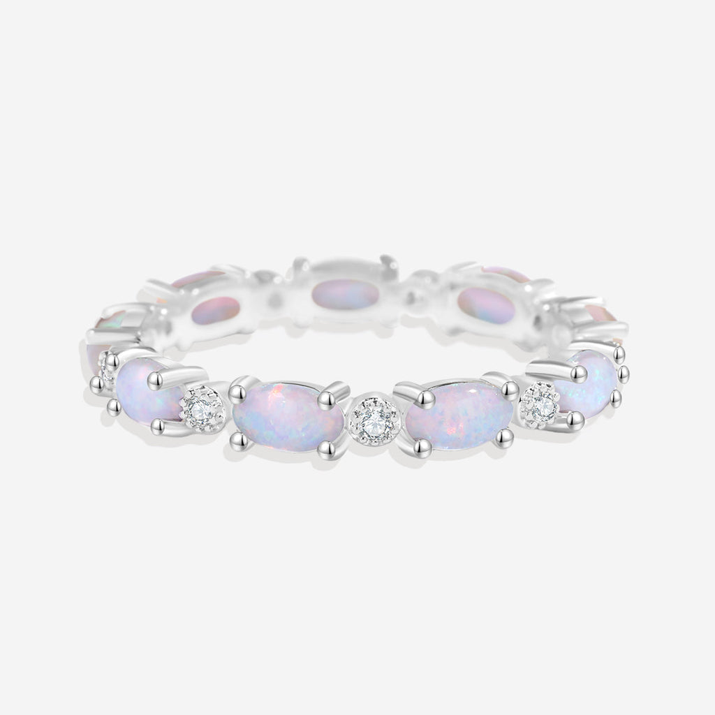 Eternity Fire Opal Ring