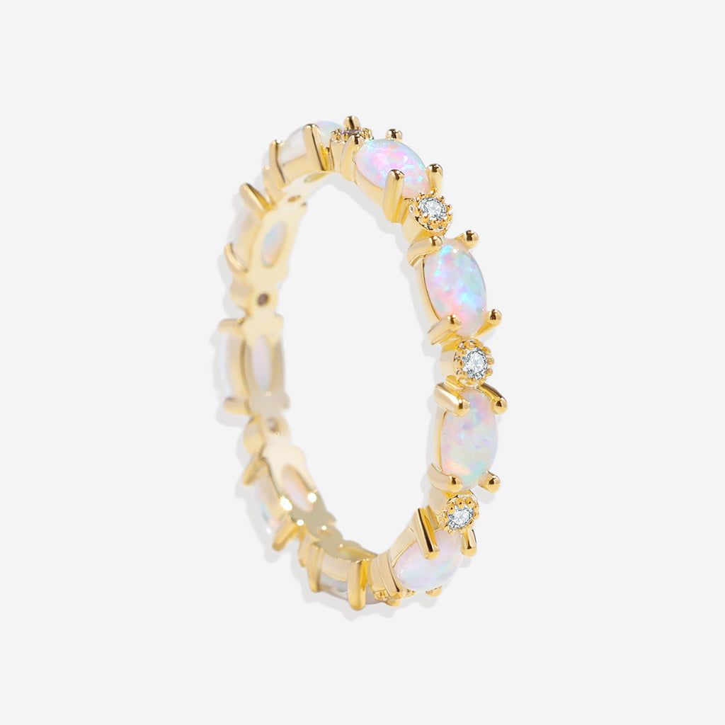 Eternity Fire Opal Ring