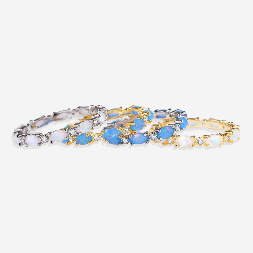 Eternity Fire Opal Ring