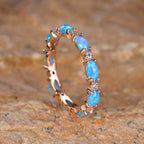 Eternity Fire Opal Ring