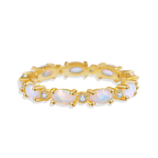 Eternity Fire Opal Ring