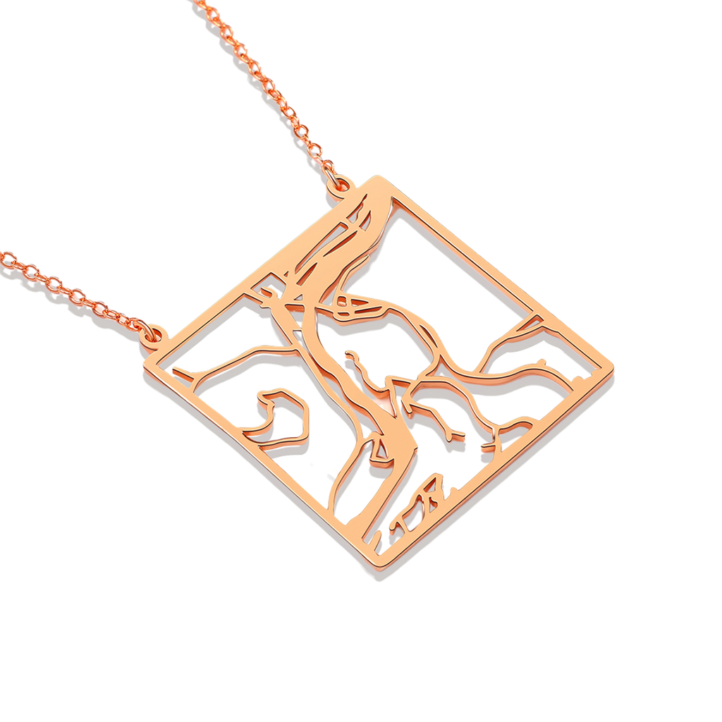Custom Map Pendant Necklace