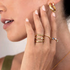 Tiny Stackable Name Ring