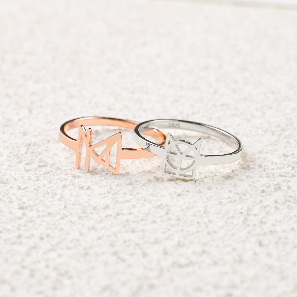 Monogram Name Ring