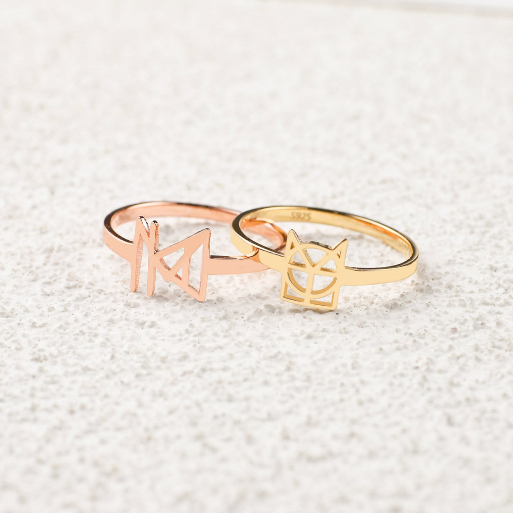 Monogram Name Ring