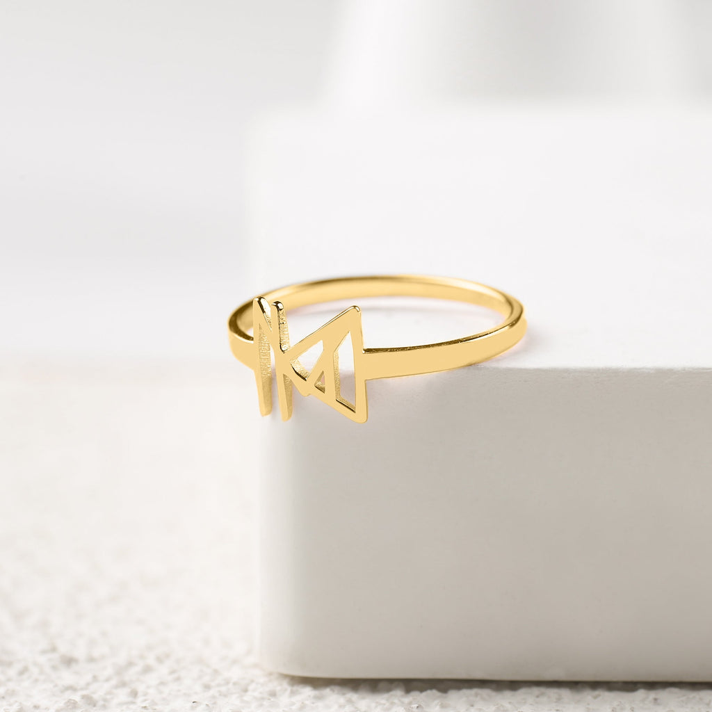 Monogram Name Ring