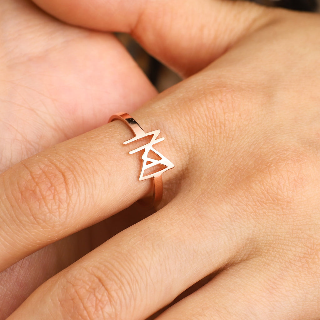 Monogram Name Ring