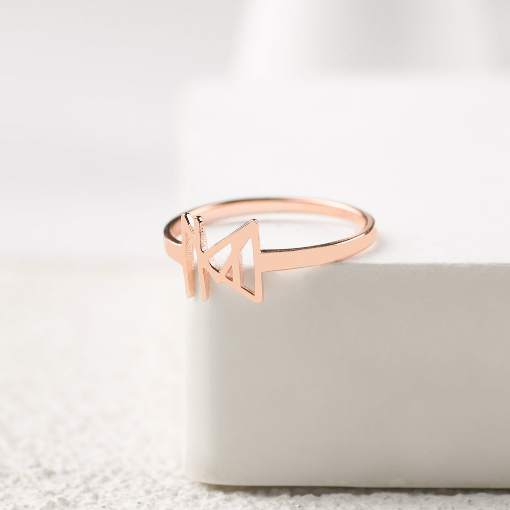 Monogram Name Ring