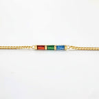Dainty Baguette Birthstone Bracelet
