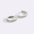 Pave Huggie Hoop Earrings
