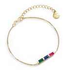 Dainty Baguette Birthstone Bracelet