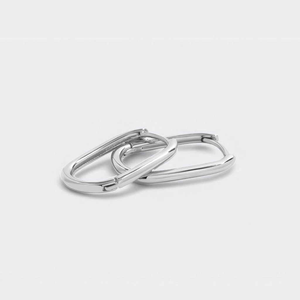 Retro Box Huggie Hoop Earrings